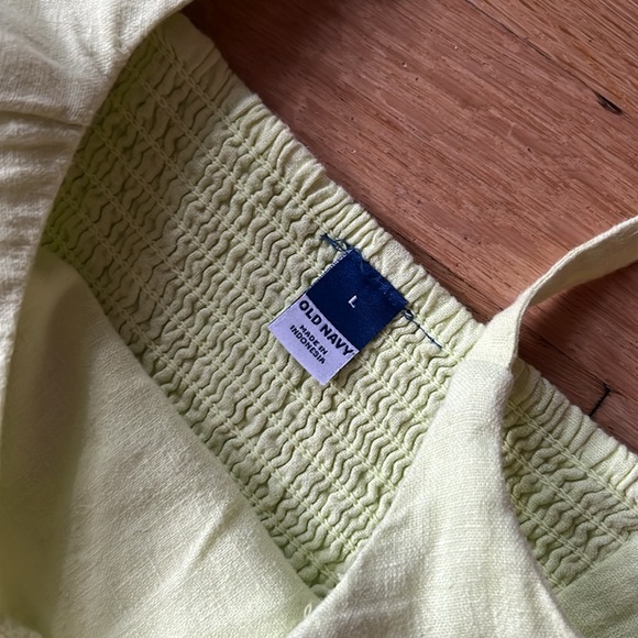 Old Navy Bright Yellow Sundress Linen - Picture 2 of 3